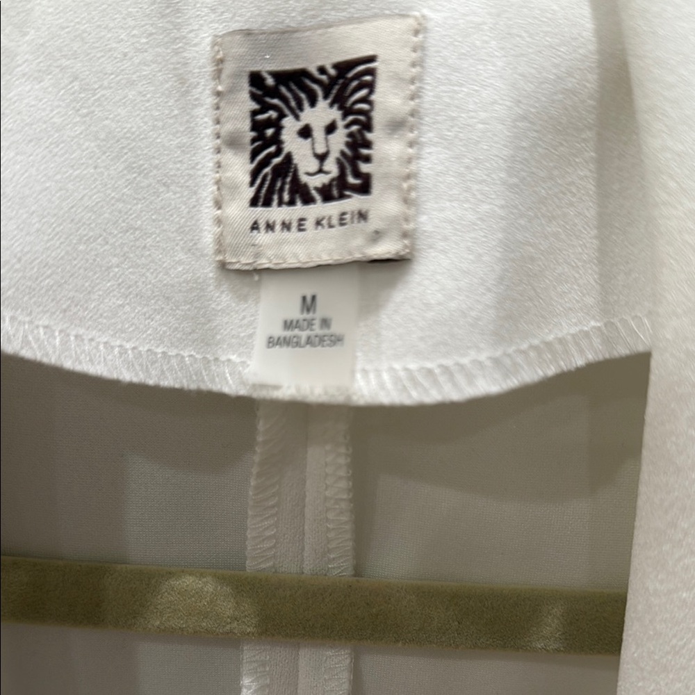 Anne Klein White Blazer Structured Open Front - Picture 3 of 4